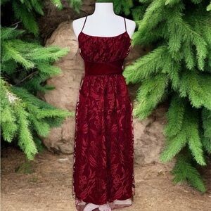 MSSP Red Lace Senorita Flamenco Spanish Dress New